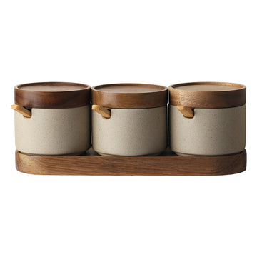 Three Piece Suit Ceramic Seasoning Pot